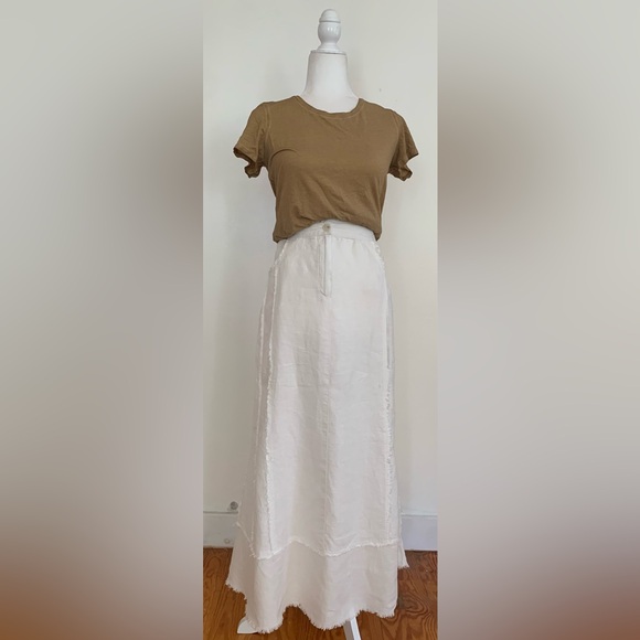 Isabel de Pedro linen maxi fish tail skirt white size 6 - Picture 8 of 8